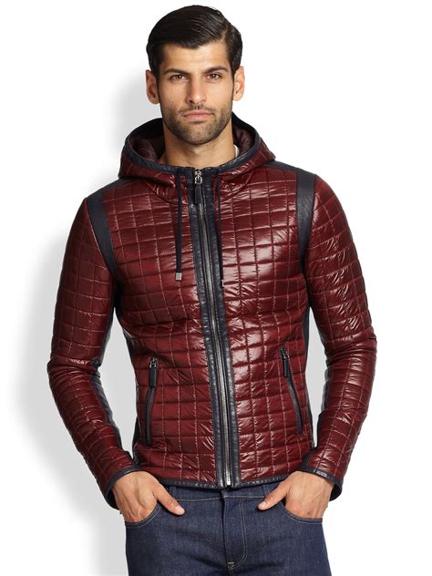 dolce gabbana men's leather jacket|dolce and gabbana puffer jacket.